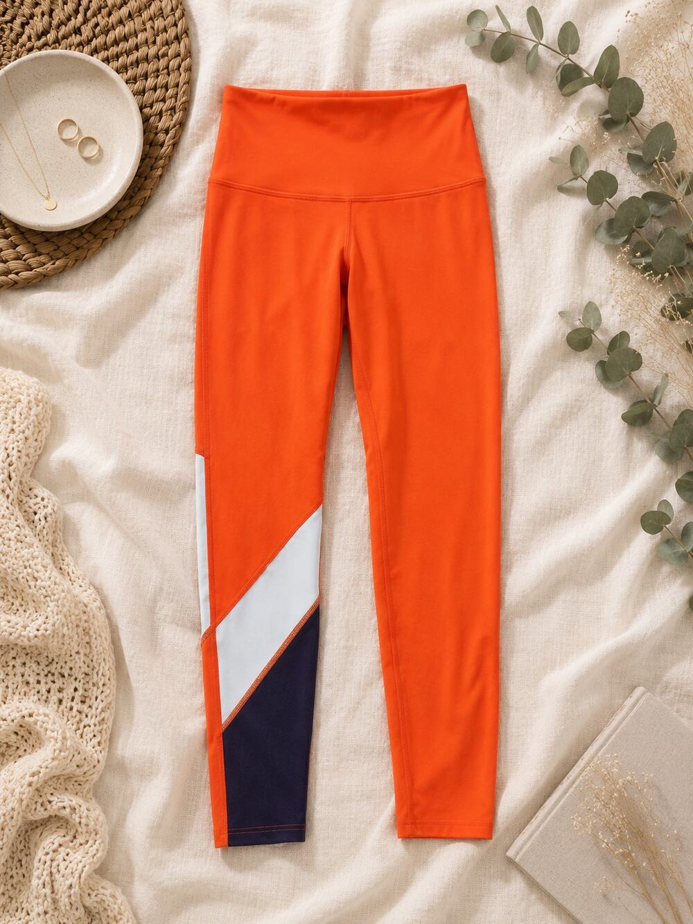 Cotopaxi Women's Mariposa Leggings Orange Colorblock High Rise 7/8 Gorpcore XS